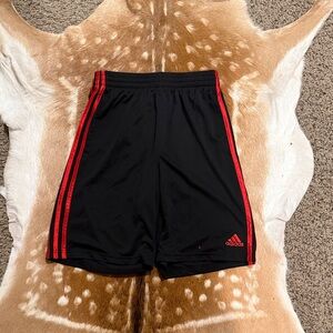adidas Kids Black and Red Shorts